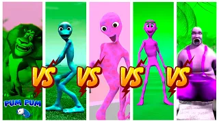 Color Dance Challenge Dame Tu Cosita vs El Taiger vs Alex vs Bad Santa vs Chocobodi! | PUMPUM