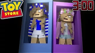 DO NOT STAY IN THE TOYSTORE AT 3:00 AM w/Little Kelly (Minecraft ToyStore)