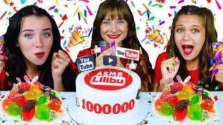 BIG HOLIDAY CAKE | THANK YOU FOR 1 MILLION SUBSCRIBERS!! | LiLiBu ASMR