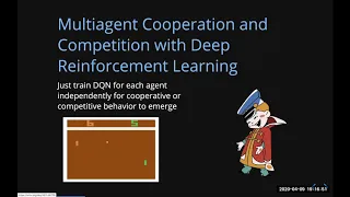 RL#8: Multi Agent Reinforcement Learning