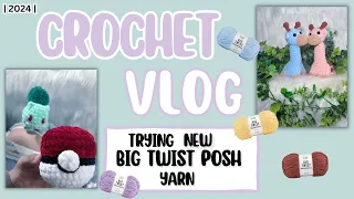 Crochet Vlog #1 of 2024 | Yarn Haul | Trying New Big Twist Posh Yarn | Pattern Testing |