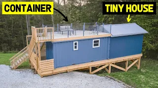 UNIQUE 20ft SHIPPING CONTAINER HOME + 150sqft TINY HOUSE! (Full Tour)