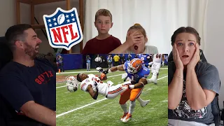 Family of Rugby Fans Reacts to NFL Footballs Biggest Hits Ever Youtube Video!!