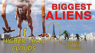 What is the BIGGEST ALIEN on Earth | Aliens in Movies Size Comparison 3D