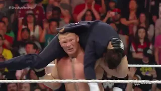 Brock Lesnar F5 Michael Cole 3/30/2015