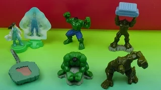 2008 BURGER KING'S THE INCREDIBLE HULK KIDS' MEAL SET OF 6 TOYS VIDEO REVIEW