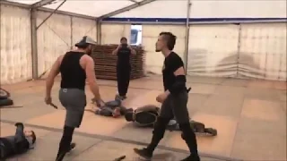 FINAN & SIHTRIC - TEAM UHTRED FIGHT REHEARSAL | THE LAST KINGDOM | BEHIND THE SCENES Season 4