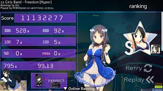 osu! | 12 Girls Band - Freedom [Hyper] +FL FC 99.13% #25