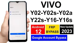 Vivo Y02/Y02s/Y02a/Y22s/Y16/Y16s Frp Bypass Android 12 | All Vivo Google Lock Bypass 2023 Android 12