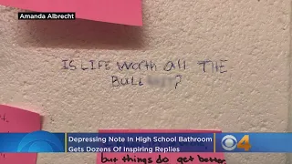 Depressing Graffiti In High School Bathroom Gets Dozens Of Inspiring Replies