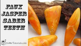 Polymer Clay Project: Faux Jasper Saber Teeth