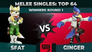 SFAT vs Ginger - Melee Singles: Top 64 Winners Round 1 - Genesis 7 | Fox vs Falco