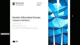 Biomedical Science Honours at Monash