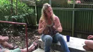 Animal communication in Action; Anna talks to a wild spider monkey in Costa Rica