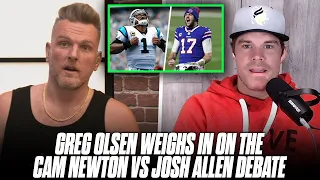 Greg Olsen Weighs In On Cam Newton vs Josh Allen Comparison "People Forget How Great Cam Was"