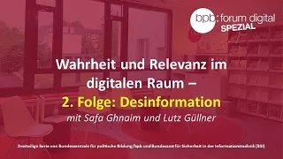 9. bpb:forum digital: SPEZIAL - Desinformation (deutsche Version)