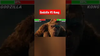 Godzilla VS Kong With Healthbars fight