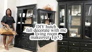 Living Room Makeover Ep. 2 | Diy Hutch | Fall Decorate With Me | Modern Vintage Decor | LaQuasha.