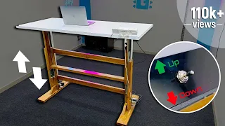 We made the simplest Height Adjustable Table from Scratch