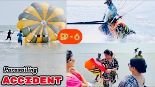 Cox's Bazar beach এ সমুদ্রে পড়েগেলাম Parasailing করতে গিয়ে 😞