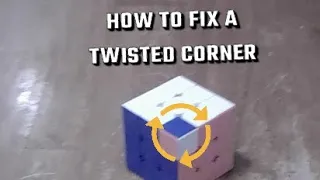 how to fix a twisted corner (with algorithm)