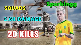 STK Sparkingg - 20 KILLS (2.6K Damage) - SQUADS - PUBG