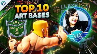 The BEST TOP 10 TH15 Art/Troll/Funny Base Links about Clash of Clans in 2024