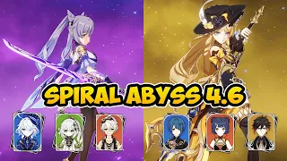 Spiral Abyss 4.6 Keqing & Navia 9★ Floor 12 - Genshin Impact
