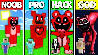 Minecraft Battle: NOOB vs PRO vs HACKER vs GOD! BOBBY BEARHUG STATUE CHALLENGE in Minecraft