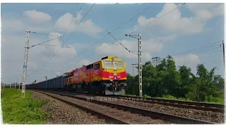 Most powerful Diesel Freight Locomotive "GE" WDG6G ties itself with South bound BCNA rake