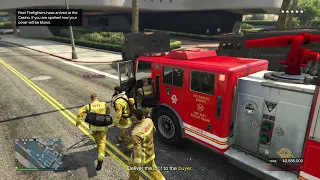 How to use the Firefighters Exit Disguise on Big Con - Grand Theft Auto 5 Online (Casino Heist)