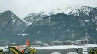 View of mountains at Innsbruck Airport