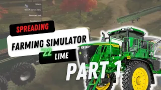 Farming Simulator 22 Spreading Lime #fs22 #farmingsimulator22 #johndeere #gaming #giants