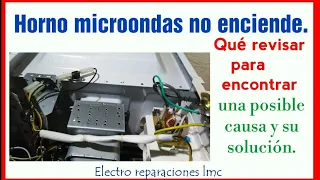 Microondas no enciende. Una posible causa y su solución. - Microwave oven does not turn on. -