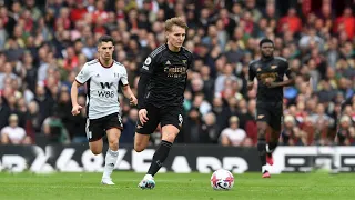 Martin Ødegaard dominating the midfield against Fulham!