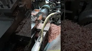 facing operation on lathe machine  (material - copper)
