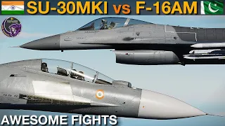 Su-30MKI Flanker vs F-16AM Viper: BVR Missile Fight | DCS