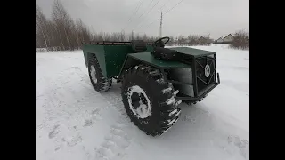 Первый выезд вездехода с обзором и небольшой зимней покатушкой