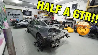 Rebuilding a salvage Nissan GTR part 7 (QUARTER PANEL COMPLETLY REMOVED)