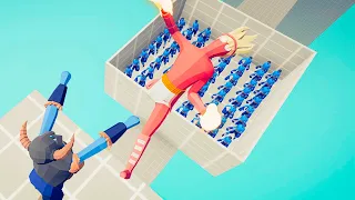 WHO CAN SURVIVE BOXERS PIT FALLING? | TABS Totally Accurate Battle Simulator