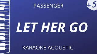 Let Her Go - Passenger (Karaoke Acoustic Piano) Higher Key
