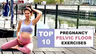 TOP 10 PELVIC FLOOR EXERCISES For Pregnant Women | This Pregnancy Kegels Routine Prepares For Birth!