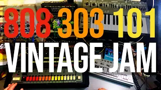 Roland TR-808 +TB-303 + SH-101 live jam