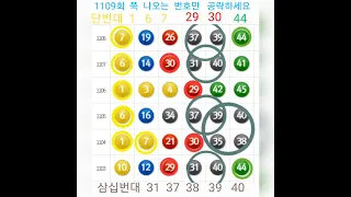 1109회   다  필요없어요  그냥  단번대  2수   삼십번대  2수  찍어볼까요!   수동  공개할께요!