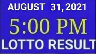 LOTTO RESULT TODAY 5PM AUGUST 31 2021