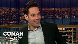 Paul Rudd Brings His Own Mug | Late Night with Conan O’Brien