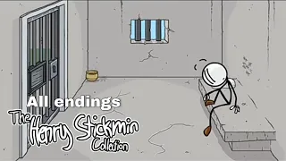 All endings Escaping The Prison "Remastered" (The Henry Stickmin Collection)