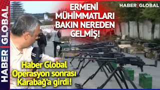 Operasyonun Ardından Haber Global Karabağ'a Girdi! Ermeni Mühimmatlarıyla Duvara Bunu Yazdılar