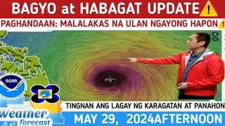 BAGONG BAGYO: NAKIKITA ULIT SA FORECAST⚠️HABAGAT RAMDAM NA |WEATHER UPDATE TODAY May 29,  2024p.m