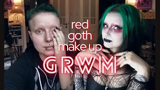 Red Goth Make Up GRWM - everyday goth look! | lilachris